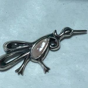 Carolyn Pollack Relios SS pink MOP Roadrunner Pin